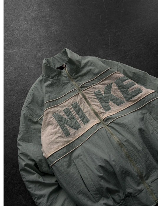 NK 2 KIRIŞIK KUMAŞ OVERSİZE ASTARLI CEKET YEŞİL