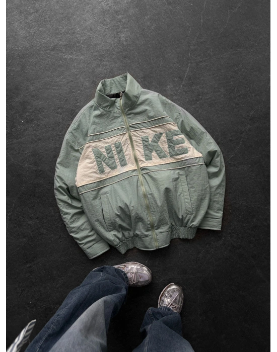 NK 2 KIRIŞIK KUMAŞ OVERSİZE ASTARLI CEKET YEŞİL