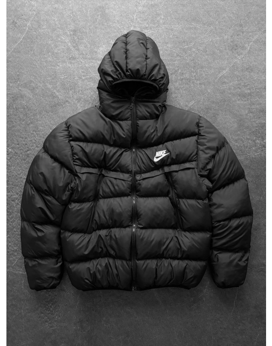 NK BASKILI FULL ELYAF DOLUM YÜKSEK CEP MONT SİYAH