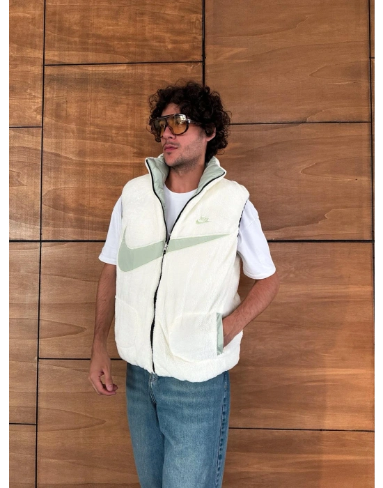 NK ÇİFT TARAFLI PELUŞ YELEK YEŞİL