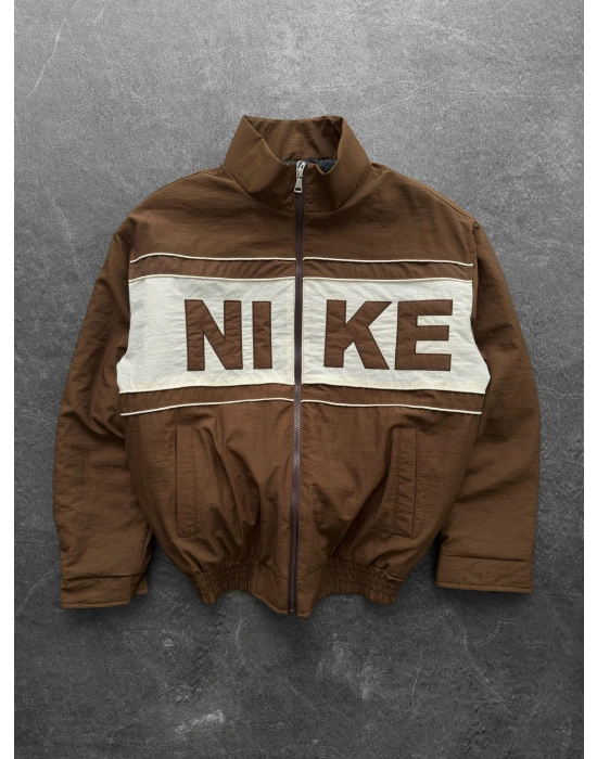 NK KIRIŞIK KUMAŞ OVERSİZE ASTARLI CEKET KAHVE