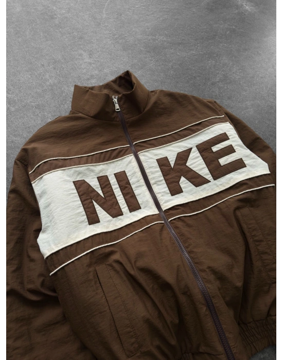 NK KIRIŞIK KUMAŞ OVERSİZE ASTARLI CEKET KAHVE