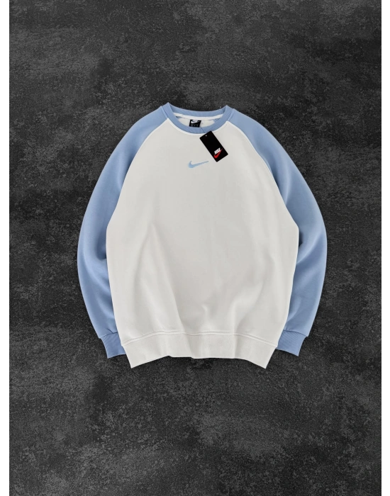 NK KOL PARCALI 3 İPLİK PAMUKLU SWEAT BEBEMAVİ
