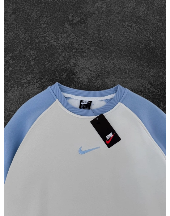 NK KOL PARCALI 3 İPLİK PAMUKLU SWEAT BEBEMAVİ