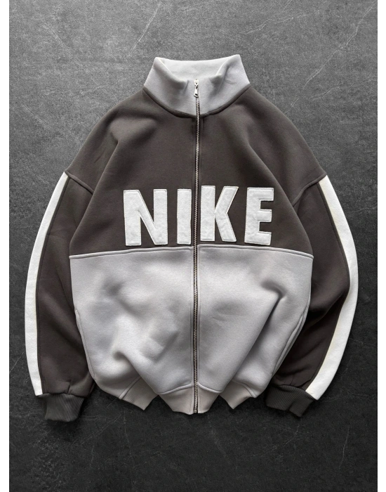 NK SÜZENE PARÇALI OVERSİZE HIRKA GRİ