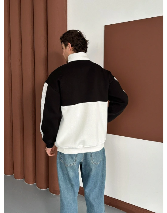 NK SÜZENE PARÇALI OVERSİZE HIRKA SİYAH