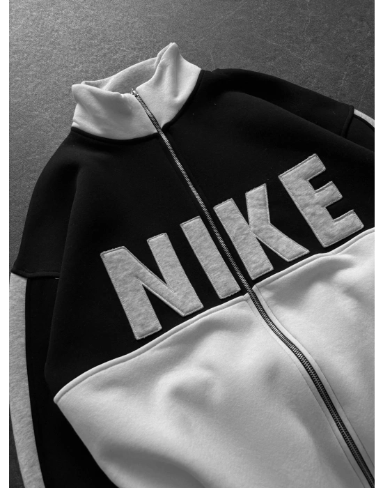 NK SÜZENE PARÇALI OVERSİZE HIRKA SİYAH