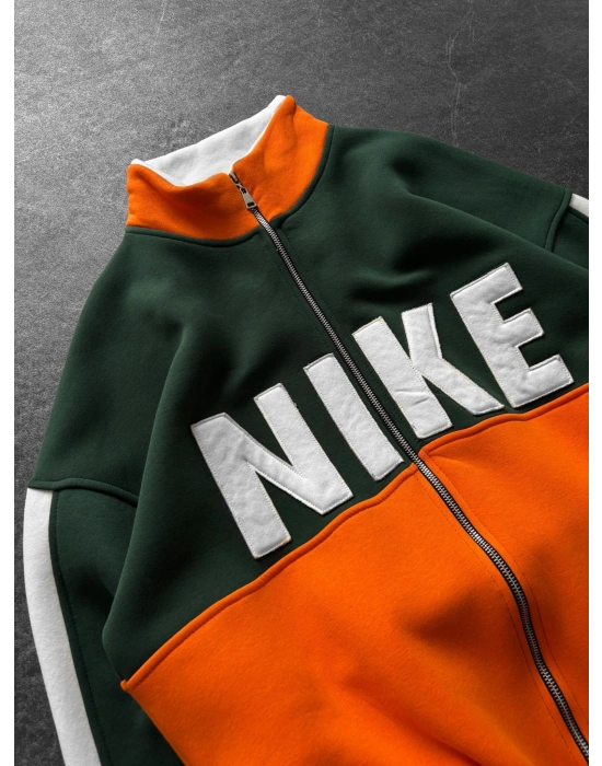 NK SÜZENE PARÇALI OVERSİZE HIRKA YEŞİL