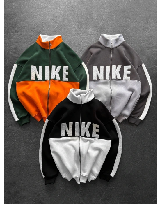 NK SÜZENE PARÇALI OVERSİZE HIRKA YEŞİL