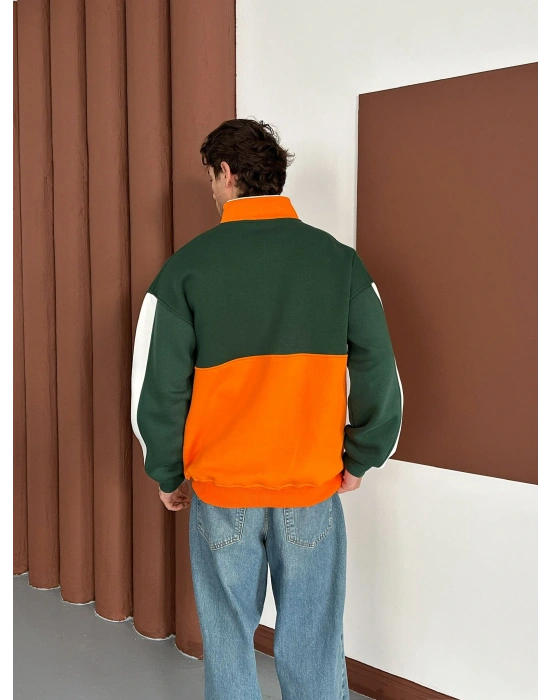 NK SÜZENE PARÇALI OVERSİZE HIRKA YEŞİL