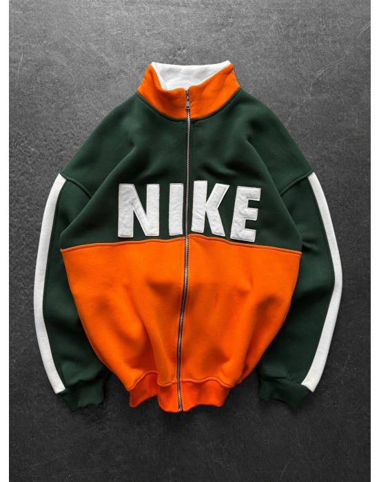 NK SÜZENE PARÇALI OVERSİZE HIRKA YEŞİL