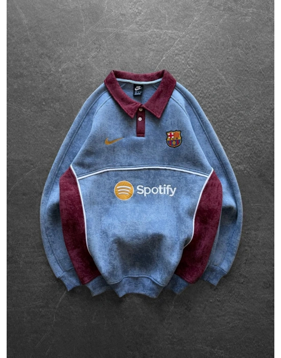 NK YIKAMA 3 İPLİK POLO YAKA BRC SWEAT MAVİ