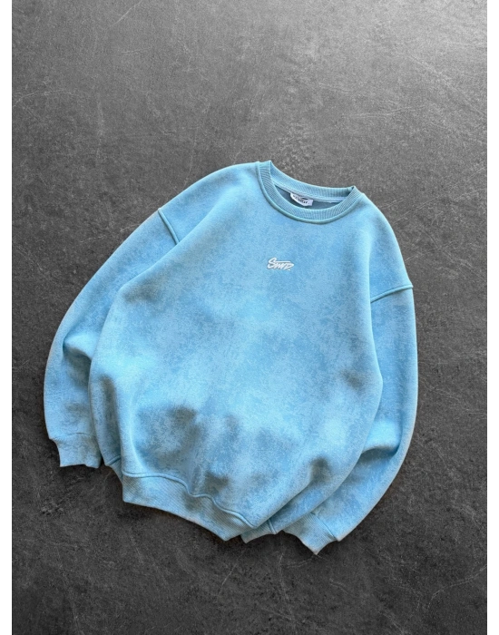 STW YIKAMA 3 İPLİK ŞARDONLU BİSİKLET YAKA SWEAT BEBEMAVİ