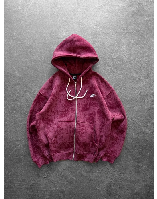 NK YIKAMA 3 İPLİK ŞARDONLU HIRKA BORDO
