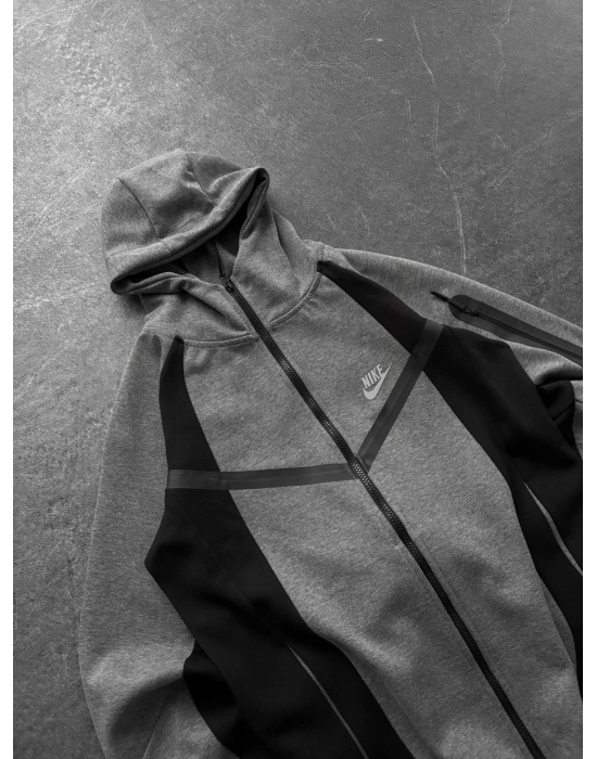 DOUBLEFACE KUMAŞ EFSANE KALIP TECH FLEECE HIRKA GRİ