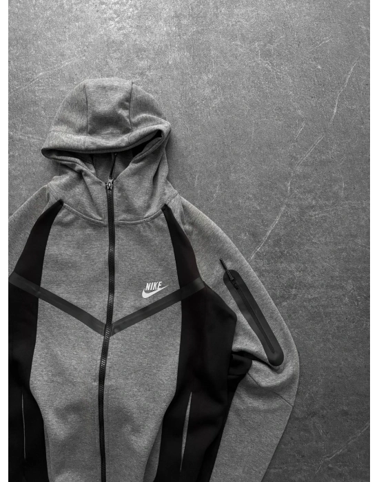 DOUBLEFACE KUMAŞ EFSANE KALIP TECH FLEECE HIRKA GRİ