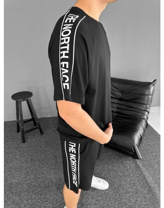 OYSHO KUMAŞ YAN BASKILI NF TİŞÖRT SİYAH