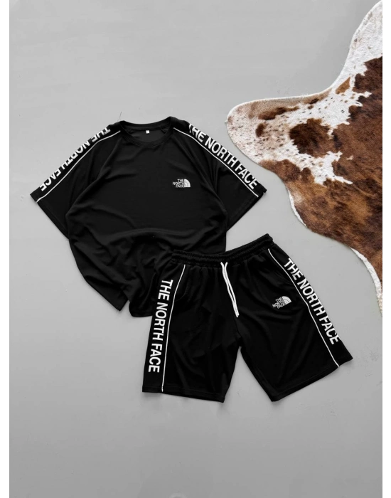 OYSHO KUMAŞ YAN BASKILI NF TİŞÖRT SİYAH