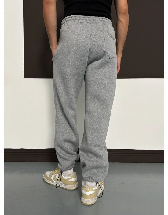 ÖZEL SERİ BASKILI STW PAÇA LASTİKLİ EŞOFMAN ALTI GRİ