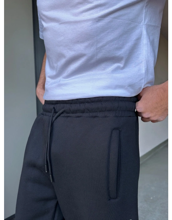 ÖZEL SERİ BÜYÜK BASKI STW PAÇA AYARLANABİLİR BAGGY EŞOFMAN ALTI SİYAH