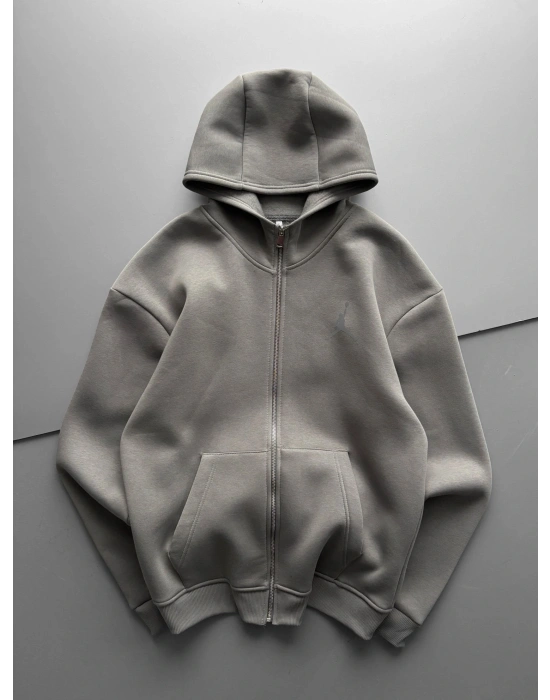 ÖZEL SERİ JORDAN OVERSİZE KAPÜŞONLU HIRKA GRİ