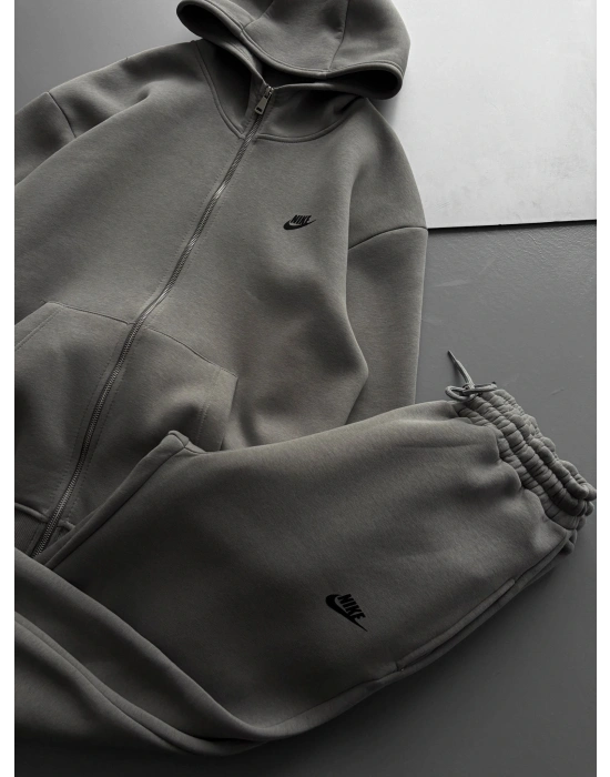 ÖZEL SERİ NK BASKI DETAY OVERSİZE EŞOFMAN TAKIMI GRİ