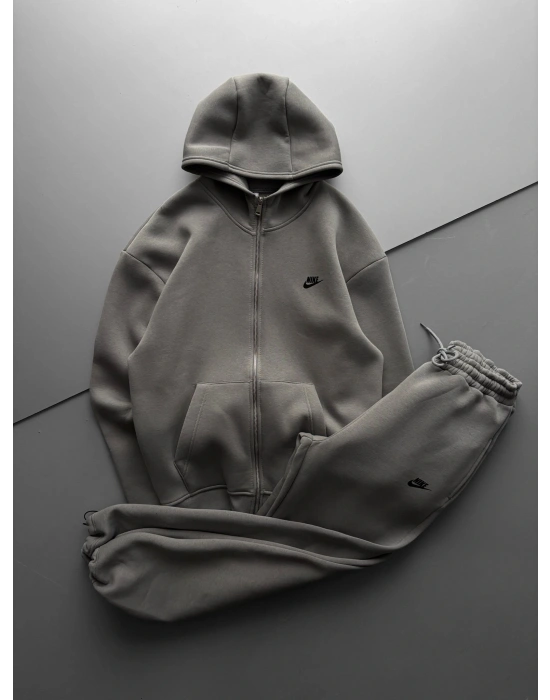 ÖZEL SERİ NK BASKI DETAY OVERSİZE EŞOFMAN TAKIMI GRİ