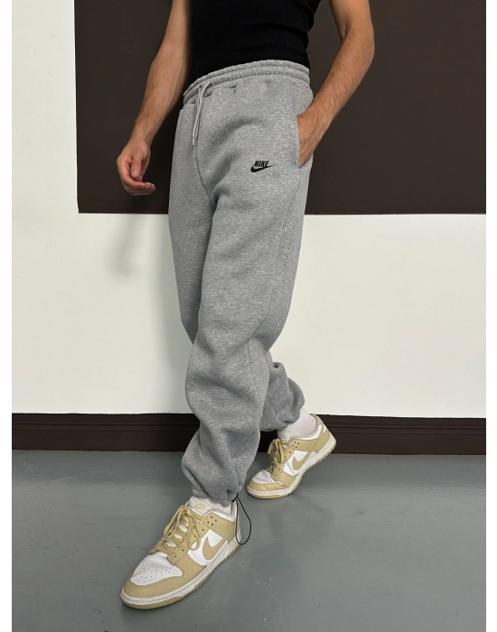 ÖZEL SERİ NK BASKI PAÇA LASTİKLİ EŞOFMAN ALTI GRİ