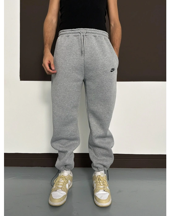 ÖZEL SERİ NK BASKI PAÇA LASTİKLİ EŞOFMAN ALTI GRİ