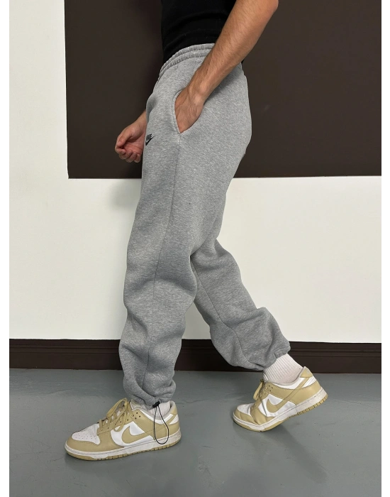 ÖZEL SERİ NK BASKI PAÇA LASTİKLİ EŞOFMAN ALTI GRİ