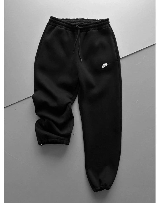 ÖZEL SERİ NK BASKI PAÇA LASTİKLİ EŞOFMAN ALTI SİYAH