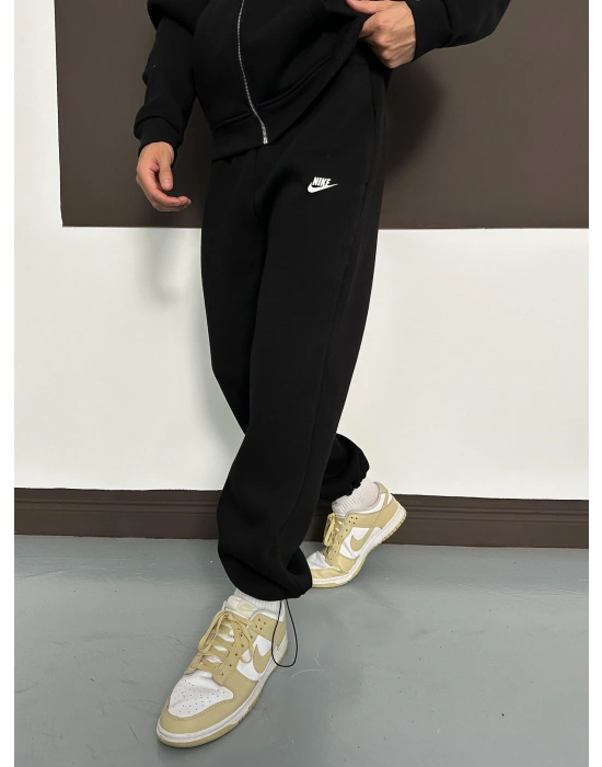 ÖZEL SERİ NK BASKI PAÇA LASTİKLİ EŞOFMAN ALTI SİYAH