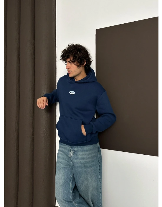 ÖZEL SERİ NK HOLOGRAM BASKI OVERSİZE KAPÜŞONLU SWEAT LACİ