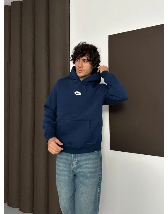 ÖZEL SERİ NK HOLOGRAM BASKI OVERSİZE KAPÜŞONLU SWEAT LACİ