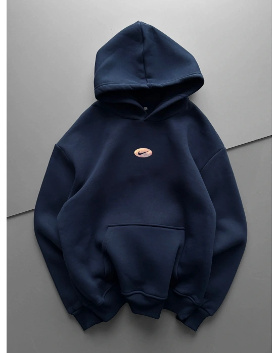 ÖZEL SERİ NK HOLOGRAM BASKI OVERSİZE KAPÜŞONLU SWEAT LACİ