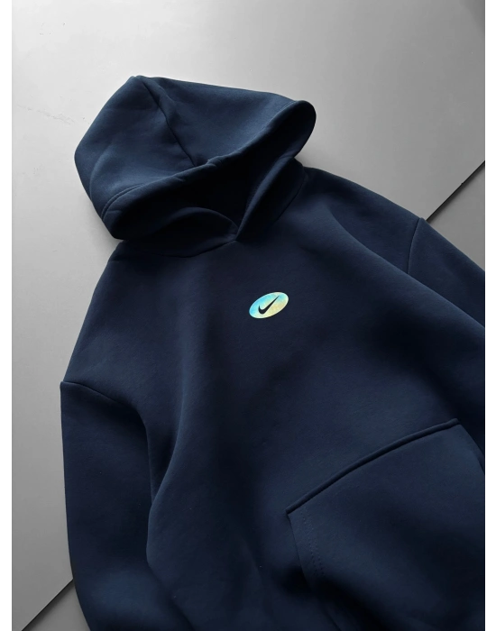 ÖZEL SERİ NK HOLOGRAM BASKI OVERSİZE KAPÜŞONLU SWEAT LACİ