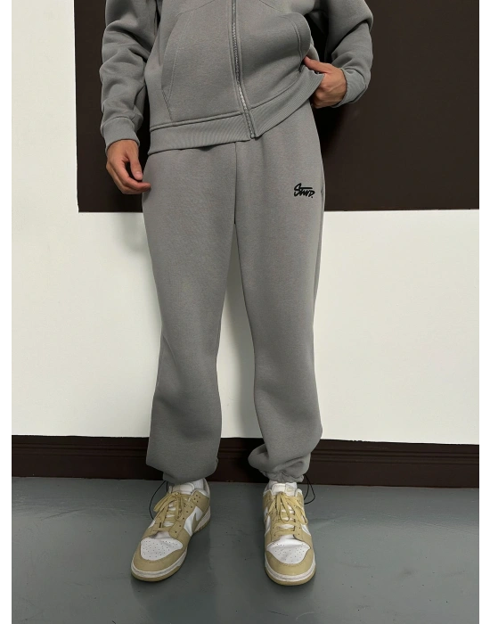 ÖZEL SERİ STW BASKI DETAY OVERSİZE EŞOFMAN TAKIMI GRİ