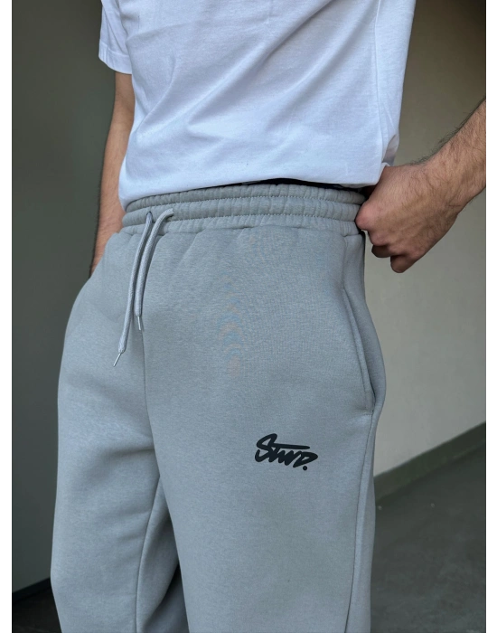 ÖZEL SERİ STW PAÇA AYARLANABİLİR BAGGY EŞOFMAN ALTI GRİ