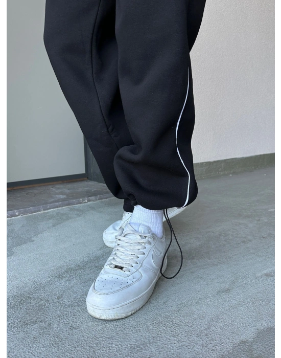 ÖZEL SERİ YAN BİYE NK PAÇA AYARLANABİLİR BAGGY EŞOFMAN ALTI SİYAH