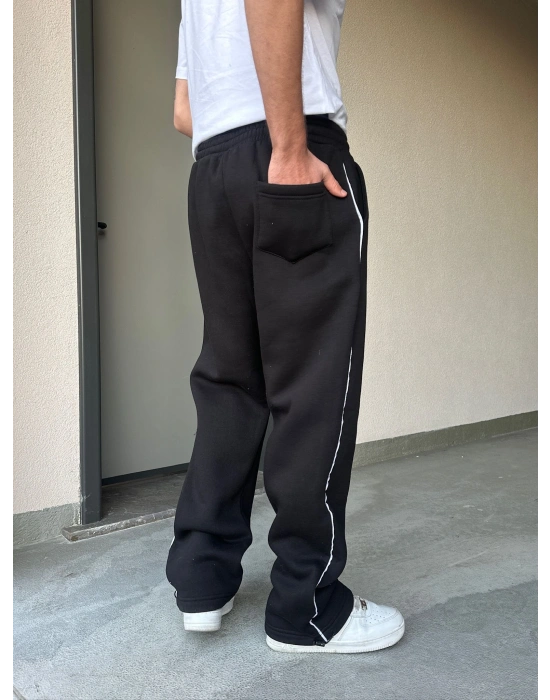 ÖZEL SERİ YAN BİYE PAÇA AYARLANABİLİR BAGGY EŞOFMAN ALTI SİYAH