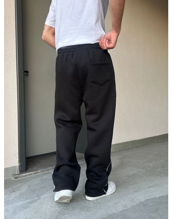 ÖZEL SERİ YAN BİYE PAÇA AYARLANABİLİR BAGGY EŞOFMAN ALTI SİYAH