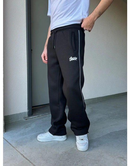 ÖZEL SERİ YAN BİYE STW PAÇA AYARLANABİLİR BAGGY EŞOFMAN ALTI SİYAH