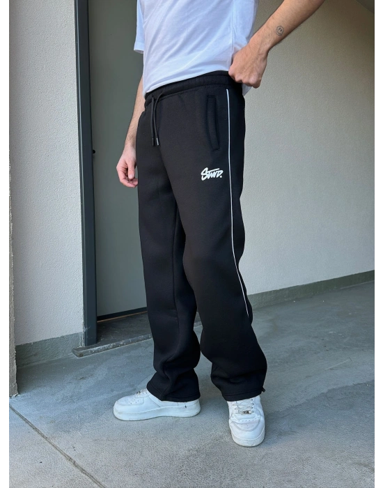 ÖZEL SERİ YAN BİYE STW PAÇA AYARLANABİLİR BAGGY EŞOFMAN ALTI SİYAH