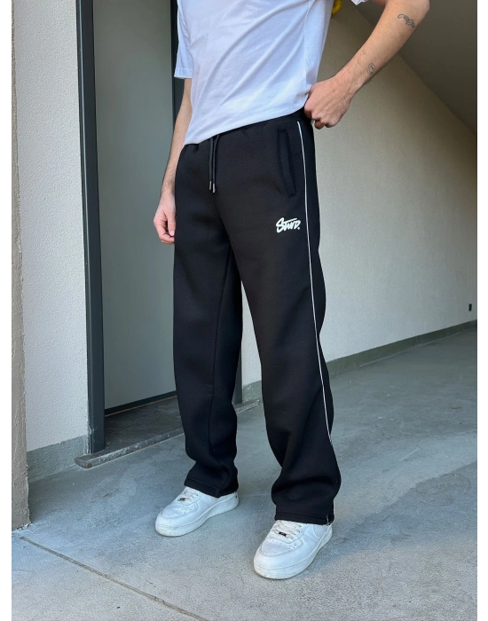 ÖZEL SERİ YAN BİYE STW PAÇA AYARLANABİLİR BAGGY EŞOFMAN ALTI SİYAH