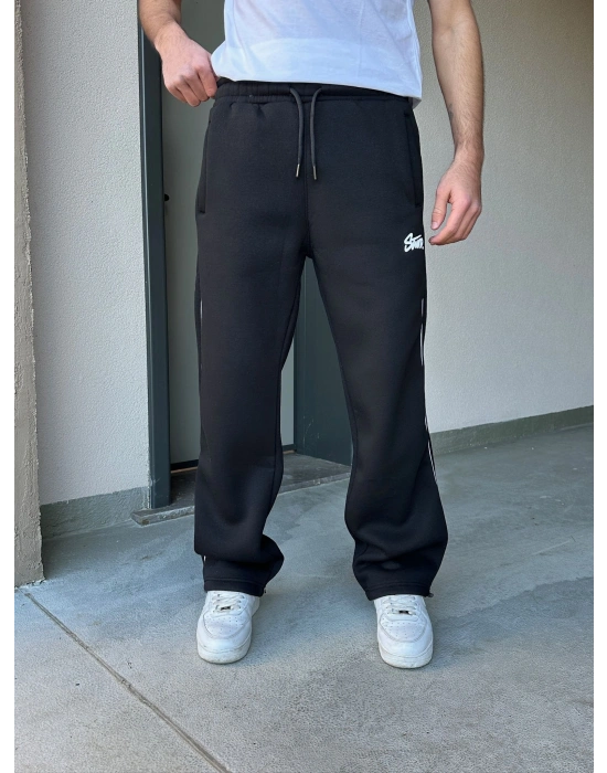 ÖZEL SERİ YAN BİYE STW PAÇA AYARLANABİLİR BAGGY EŞOFMAN ALTI SİYAH