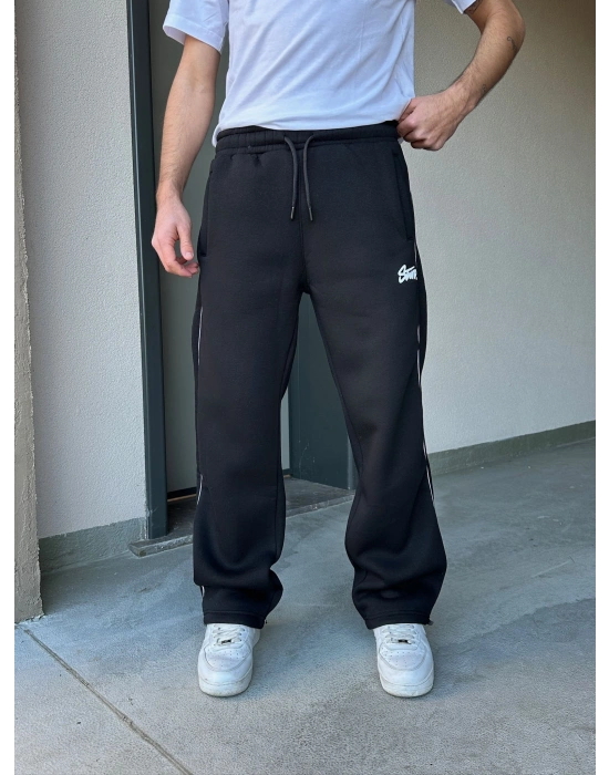 ÖZEL SERİ YAN BİYE STW PAÇA AYARLANABİLİR BAGGY EŞOFMAN ALTI SİYAH