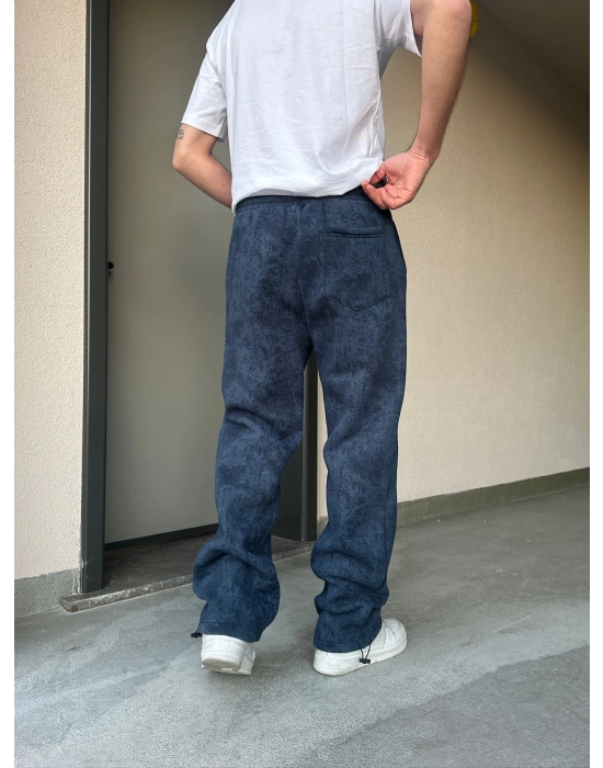 ÖZEL SERİ YIKAMALI KÜÇÜK BASKI PAÇA AYARLANABİLİR BAGGY EŞOFMAN ALTI LACİ