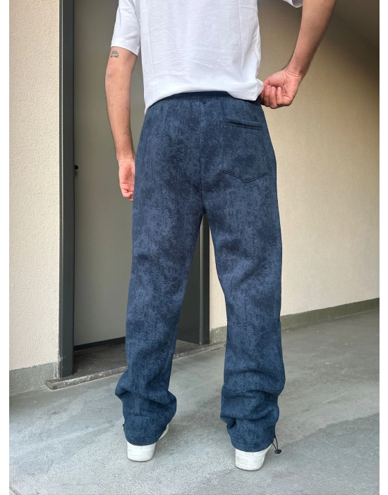 ÖZEL SERİ YIKAMALI KÜÇÜK BASKI PAÇA AYARLANABİLİR BAGGY EŞOFMAN ALTI LACİ