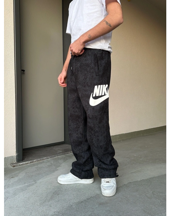 ÖZEL SERİ YIKAMALI PAÇA AYARLANABİLİR BAGGY EŞOFMAN ALTI SİYAH