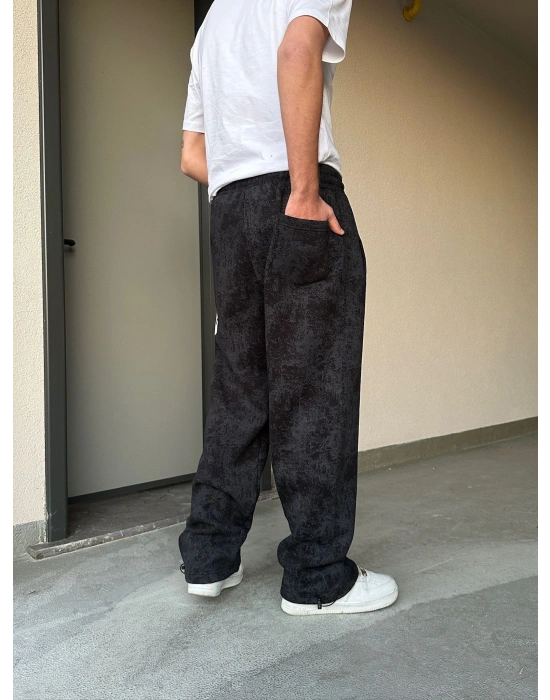 ÖZEL SERİ YIKAMALI PAÇA AYARLANABİLİR BAGGY EŞOFMAN ALTI SİYAH